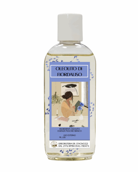 Oleolito con petali di Fiordaliso - Essenza Muschio Bianco